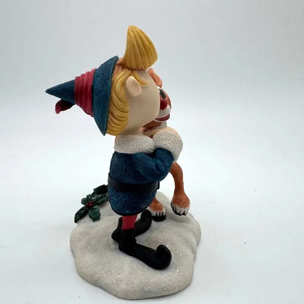 Vintage Rudolph Red Nosed Reindeer & Hermey the Elf Enesco Deluxe Figurine